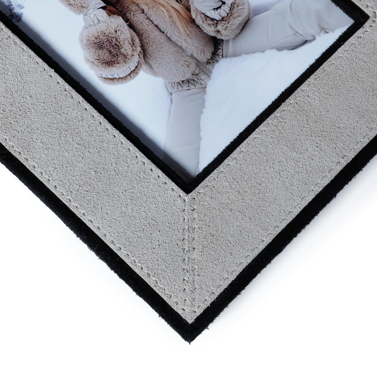 Zodax 4" x 6" Arden Suede Leather Tabletop Photo Frame