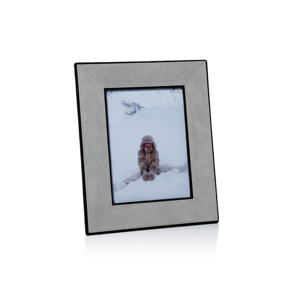 Zodax 5" x 7" Arden Suede Leather Tabletop Photo Frame