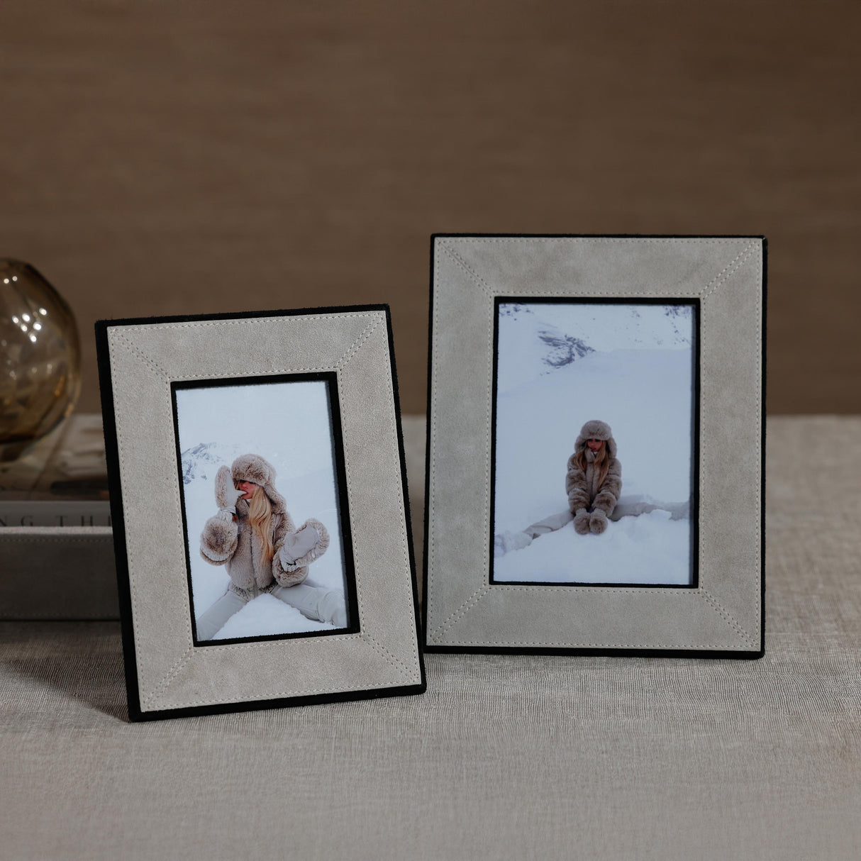 Zodax 5" x 7" Arden Suede Leather Tabletop Photo Frame