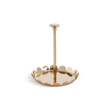 Zodax Gold Lucente Polished Scalloped Metal Display & Serving Tray