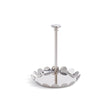 Zodax Nickel Lucente Polished Scalloped Metal Display & Serving Tray