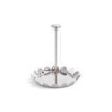 Zodax Nickel Lucente Polished Scalloped Metal Display & Serving Tray