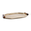 Zodax Medium Gold Polished Octagon Metal Serving Trays with Horn Handles