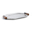 Zodax Medium Nickel Polished Octagon Metal Serving Trays with Horn Handles