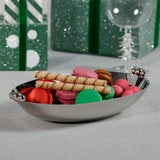 Zodax Nickel Lucente Polished Oval Metal Serving Bowls