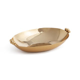 Zodax Gold Lucente Polished Oval Metal Serving Bowls