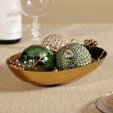 Zodax Gold Lucente Polished Oval Metal Serving Bowls