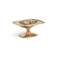 Zodax Gold Lucente Polished Stainless Steel Footed Serving Dish