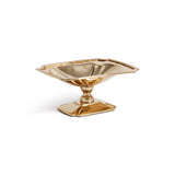 Zodax Gold Lucente Polished Stainless Steel Footed Serving Dish