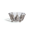 Zodax Nickel Fort dHiver Glass & Metal Bowl, Decorative & Serving