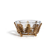 Zodax Gold Fort dHiver Glass & Metal Bowl, Decorative & Serving