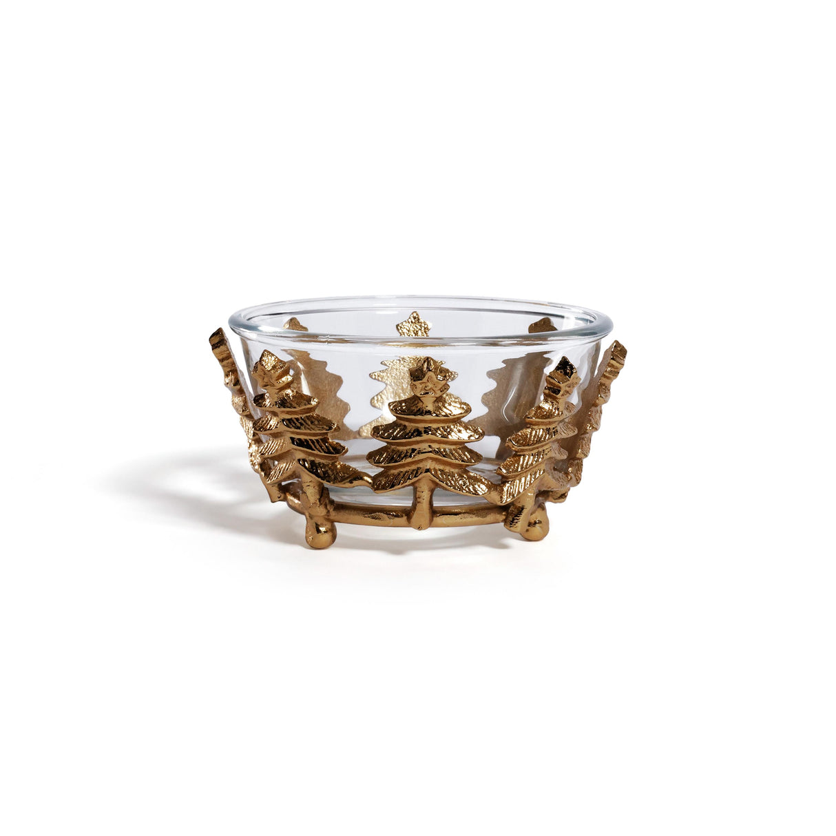 Zodax Gold Fort dHiver Glass & Metal Bowl, Decorative & Serving