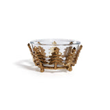 Zodax Gold Fort dHiver Glass & Metal Bowl, Decorative & Serving
