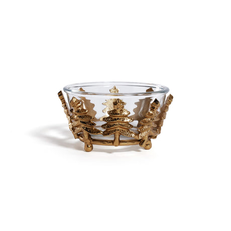Zodax Gold Fort dHiver Glass & Metal Bowl, Decorative & Serving