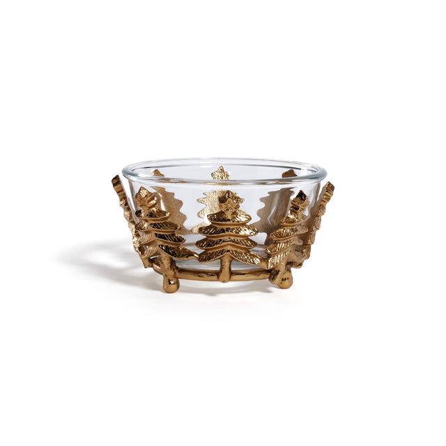 Zodax Gold Fort dHiver Glass & Metal Bowl, Decorative & Serving