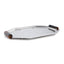 Zodax Large Nickel Polished Octagon Metal Serving Trays with Horn Handles