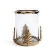 Zodax Gold Fort dHiver Glass and Metal Hurricane