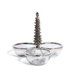 Zodax Nickel Fort dHiver Silver Glass and Metal Trio Condiment Set