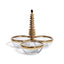 Zodax Gold Fort dHiver Silver Glass and Metal Trio Condiment Set