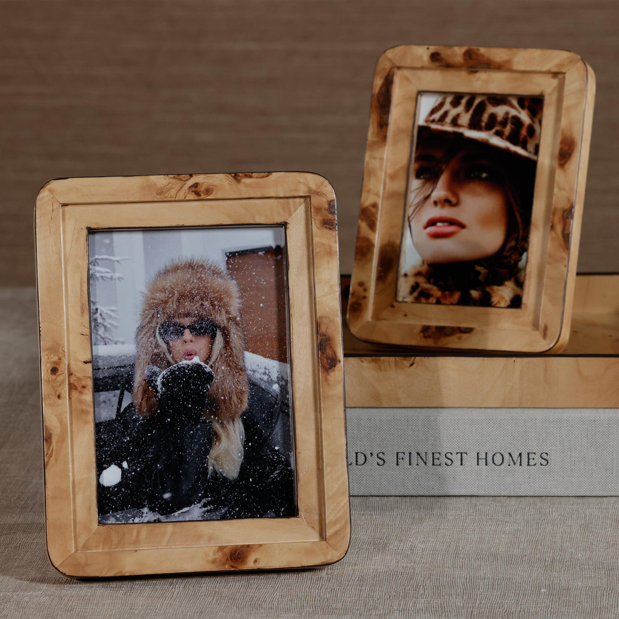 Zodax 5" x 7" Valberg Burl Veneer Tabletop Photo Frame