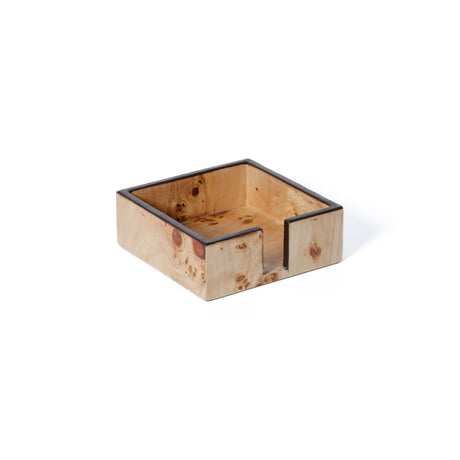 Zodax Valberg Burl Veneer Square Cocktail Napkin Holder
