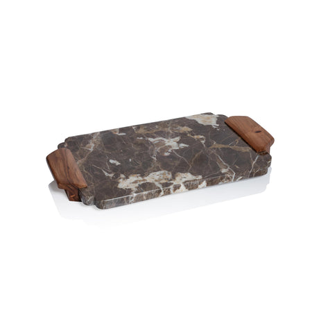 Zodax Small Mocha Marble Charcuterie Tray / Serving Board