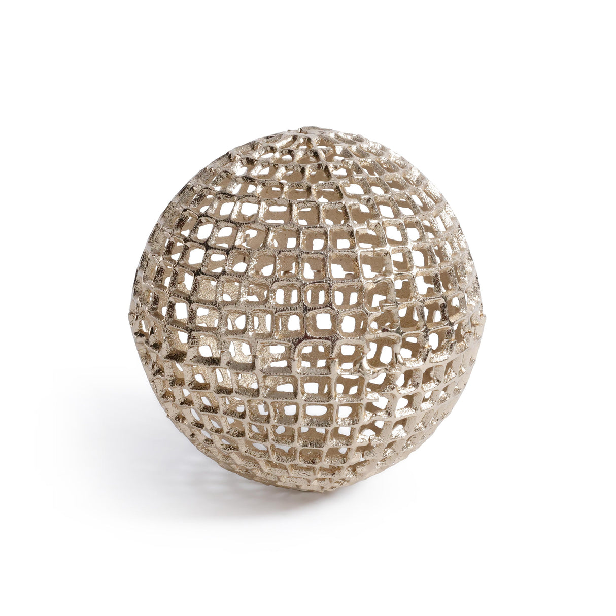 Zodax 8" Reticolo Decorative Gold Metal Orb