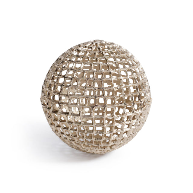 Zodax 8" Reticolo Decorative Gold Metal Orb