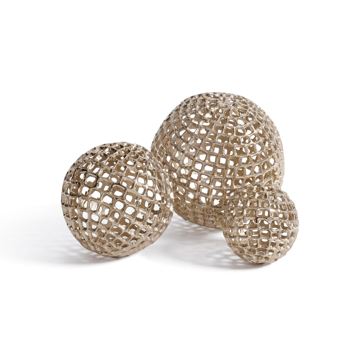 Zodax 8" Reticolo Decorative Gold Metal Orb