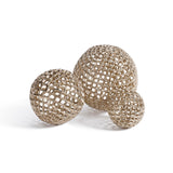Zodax 8" Reticolo Decorative Gold Metal Orb