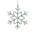 Zodax 6" Green Beaded Snowflake Christmas Hanging Dcor Ornaments, Set of 12