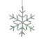 Zodax 6" Green Beaded Snowflake Christmas Hanging Dcor Ornaments, Set of 12