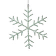 Zodax 8" Green Beaded Snowflake Christmas Hanging Dcor Ornaments, Set of 12