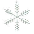Zodax 10" Green Beaded Snowflake Christmas Hanging Dcor Ornaments, Set of 12
