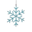 Zodax 6" Blue Beaded Snowflake Christmas Hanging Dcor Ornaments, Set of 12