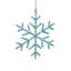 Zodax 6" Blue Beaded Snowflake Christmas Hanging Dcor Ornaments, Set of 12