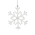 Zodax 6" White Beaded Snowflake Christmas Hanging Dcor Ornaments, Set of 12