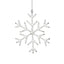 Zodax 6" White Beaded Snowflake Christmas Hanging Dcor Ornaments, Set of 12