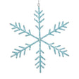 Zodax 10" Blue Beaded Snowflake Christmas Hanging Dcor Ornaments, Set of 12