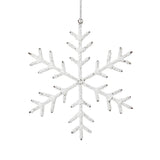 Zodax 8" White Beaded Snowflake Christmas Hanging Dcor Ornaments, Set of 12