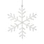 Zodax 8" White Beaded Snowflake Christmas Hanging Dcor Ornaments, Set of 12