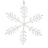Zodax 10" White Beaded Snowflake Christmas Hanging Dcor Ornaments, Set of 12