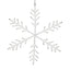 Zodax 10" White Beaded Snowflake Christmas Hanging Dcor Ornaments, Set of 12
