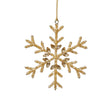 Zodax 6" Golden Beaded Snowflake Christmas Hanging Ornaments, Set of 12