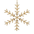 Zodax 10" Golden Beaded Snowflake Christmas Hanging Ornaments, Set of 12