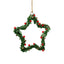 Zodax 6" Green Festive Beaded Christmas Hanging Ornaments with Red Berries, Set of 12