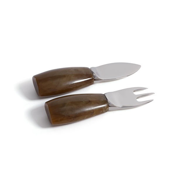 Zodax Boxed Cheese Knife Set with Resin Handles, 2-Piece