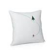Zodax Ski Mountain Winter Scene Cotton Embroidered Throw Pillow, 16" x 16"