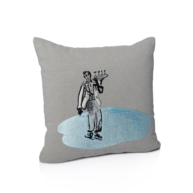 Zodax St. Moritz Glam Cotton Embroidered Throw Pillow, 16" x 16"