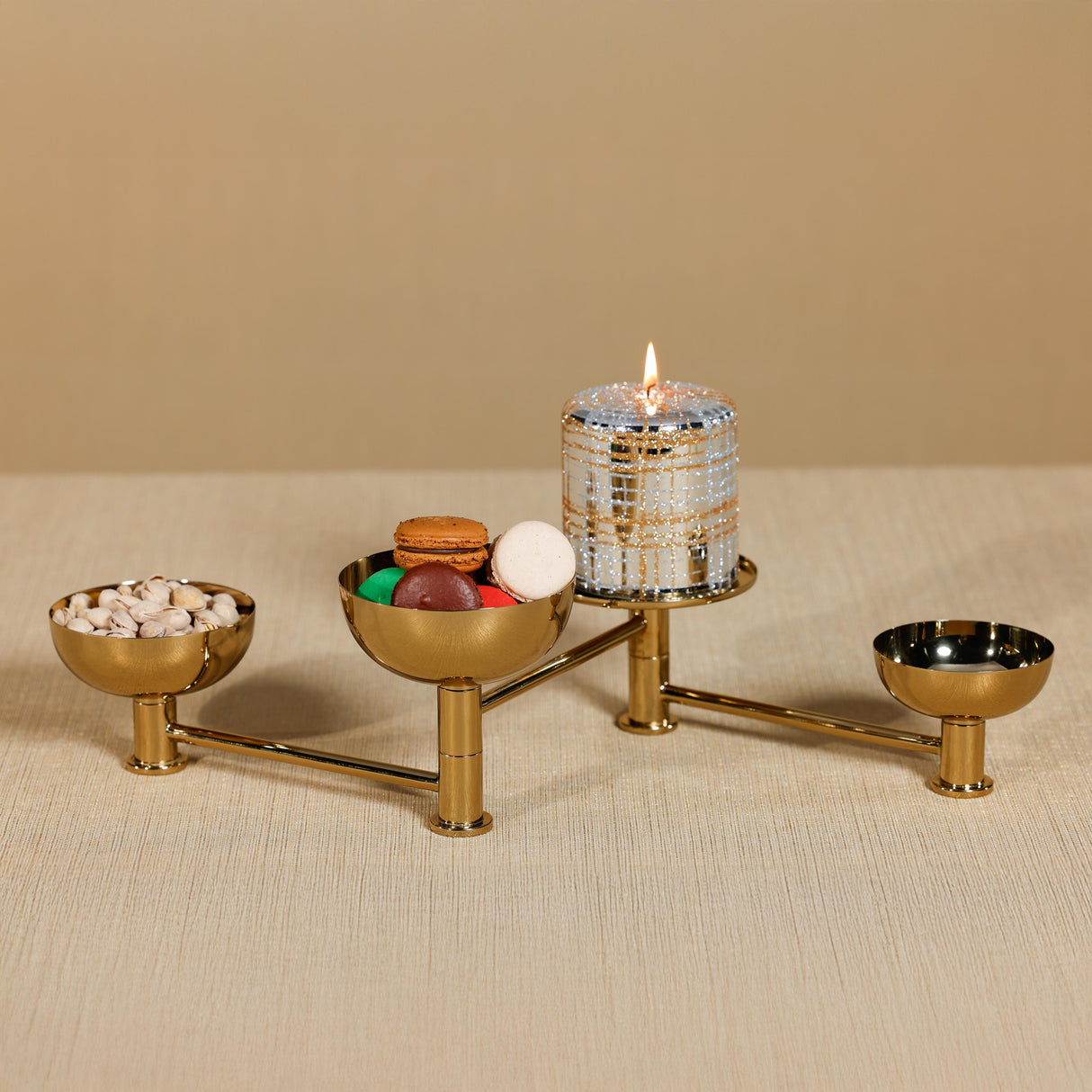 Zodax Swivel Polished Stainless Steel Condiment Set